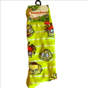 4/$25 Nickelodeon Rugrats Socks Cartoon Crew Socks Unisex Collectible Novelty